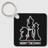 Merry Chessmas Schachfiguren Brettspiel Weihnachts Schlüsselanhänger (Vorderseite)