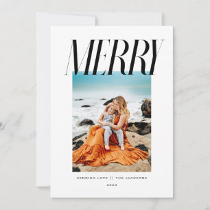 Merry - Chic Modernes Weihnachtsdesign Feiertagskarte