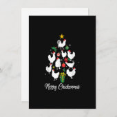 Merry Chickenmas Weihnachtsbaum Weihnachten Weihna Einladung (Vorne/Hinten)