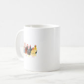 Merry Chickmas Chicken Christmas Ornament Lights S Kaffeetasse (Vorderseite Links)