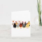 Merry Chickmas Chicken Christmas Ornament Lights S Karte (Vorderseite)