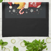Merry Chickmas Chicken Geschirrtuch (Gefaltet)