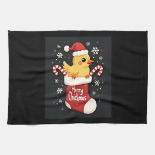 Merry Chickmas Chicken Geschirrtuch