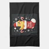 Merry Chickmas Chicken Geschirrtuch (Vertikal)
