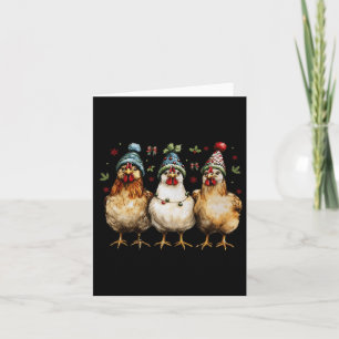 Merry Chickmas Chickens Funny Christmas Chicken Mo Karte