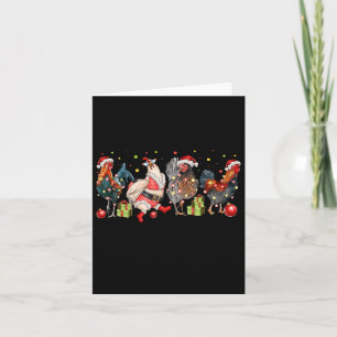 Merry Chickmas Chickens Funny Christmas Chicken Mo Karte