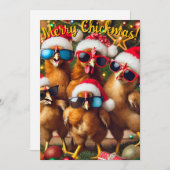 Merry Chickmas Einladung (Vorne/Hinten)