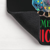 Merry Chickmas Ornament Lights Chicken Bauer Chri Mousepad (Ecke)