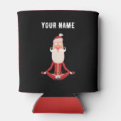 Merry Chillmas Zen Meditating Santa Holiday Can Co Dosenkühler (Rückseite)