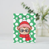 Merry Chimpmas Postkarte (Stehend Vorderseite)