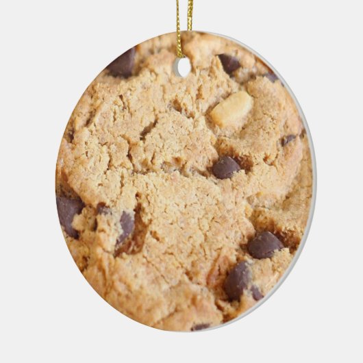 Merry Chip-Mas, Funny Cookie Christmas Puff Keramik Ornament (Links)