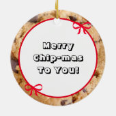 Merry Chip-Mas, Funny Cookie Christmas Puff Keramik Ornament (Hinten)