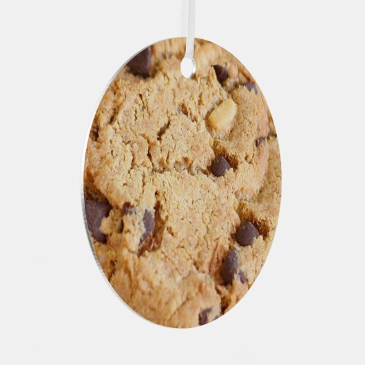 Merry Chip-Mas, Funny Cookie Christmas Puff Ornament Aus Metall (Vorderseite Rechts)