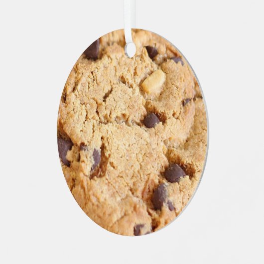 Merry Chip-Mas, Funny Cookie Christmas Puff Ornament Aus Metall (Vorderseite links)