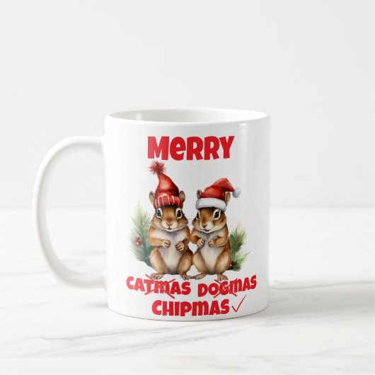 Merry Chipmas Kaffeetasse (Links)