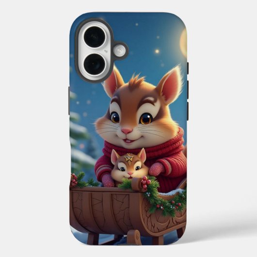 Merry chipmunk Weihnachten Case-Mate iPhone Hülle (Rückseite)