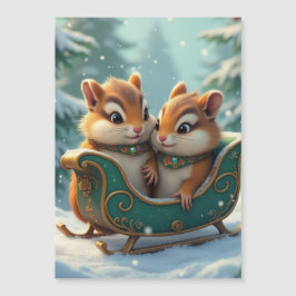 Merry chipmunk Weihnachten Magneteinladung