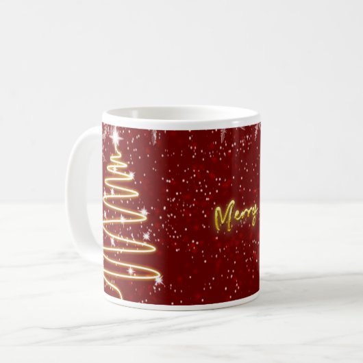 Merry Chirstmas Kaffeetasse (Vorderseite Links)