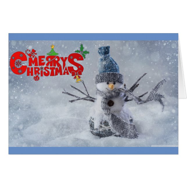 Merry Chirstmas Snowman (Vorderseite (Horizontal))