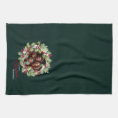 Merry Chistmas Editable Foto Family Geschirrtuch (Horizontal)