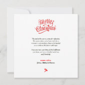 Merry Chistmas Nacht der Wunder Einladung (Rückseite)