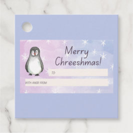 Merry Chreeshmas Penguin Gift Geschenkanhänger