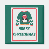 Merry Chreeshmas Penguin Sweater Magnet (Vorne)