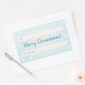Merry Chreeshmas Snowflake Geschenk Rechteckiger Aufkleber (Umschlag)