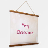 Merry Chreeshmas Tapestries Wandteppich Mit Holzrahmen (Gewinkelt)