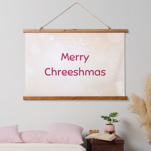 Merry Chreeshmas Tapestries Wandteppich Mit Holzrahmen (Schlafzimmer)