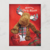 Merry Chris Moose Feiertagspostkarte (Vorderseite)