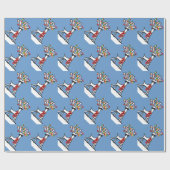 Merry Chris Moose Geschenkpapier (Flach)