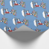 Merry Chris Moose Geschenkpapier (Ecke)