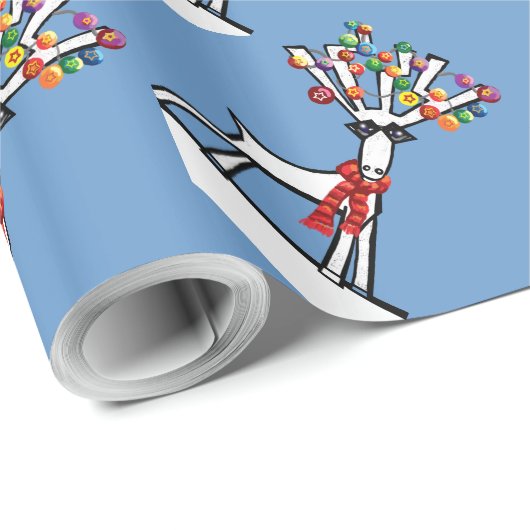Merry Chris Moose Geschenkpapier (Rolleneckpunkt)