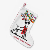 Merry Chris Moose Kleiner Weihnachtsstrumpf (Vorderansicht (hängend))