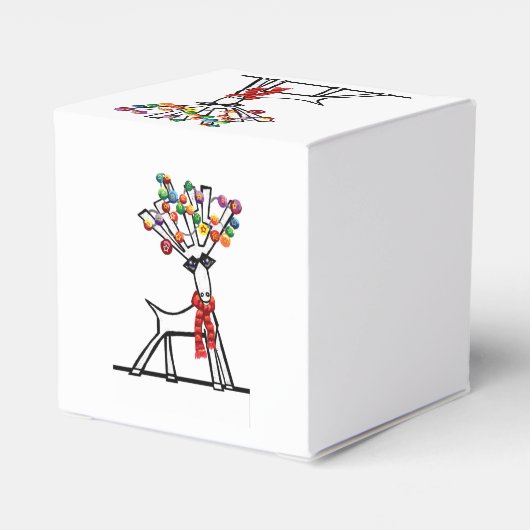 Merry Chris Moose oder Reindeer Geschenkschachtel (Rückseite)