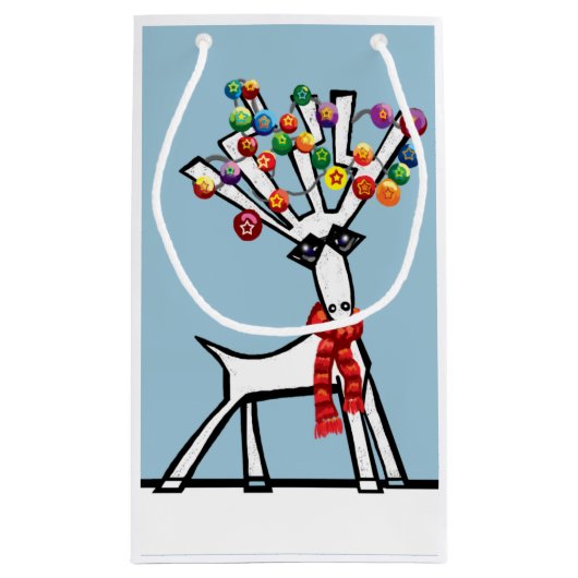 Merry Chris Moose oder Rentier Kleine Geschenktüte (Rückseite)