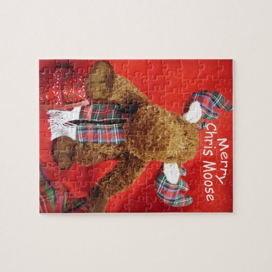 Merry Chris Moose Puzzle (Horizontal)