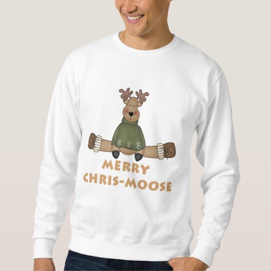 Merry Chris-Moose T - Shirt und Geschenke (Vorderseite)