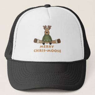 Merry Chris-Moose T - Shirt und Geschenke Truckerkappe