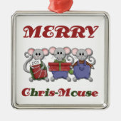 Merry Chris-Mouse Keepake Ornament Aus Metall (Vorne)