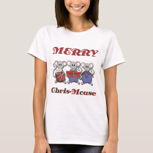 Merry Chris-Mouse Tshirts und Geschenke (Vorderseite)