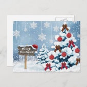 Merry Chrismas Feiertagspostkarte (Vorne/Hinten)