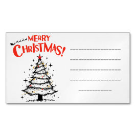 merry chrismas in u magnetische visitenkarte