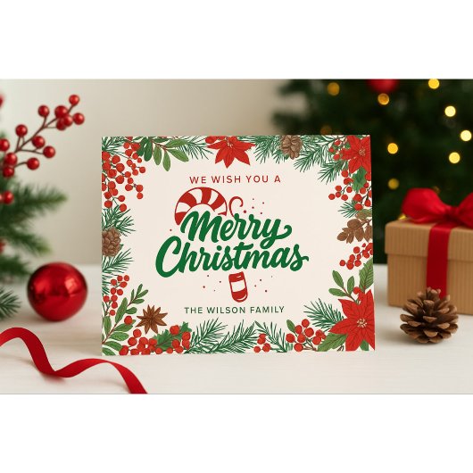 merry chrismas in u postkarte