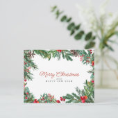 merry chrismas in u postkarte (Stehend Vorderseite)