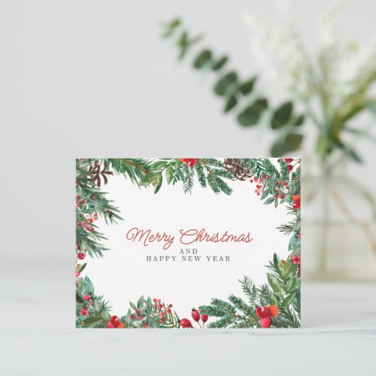 merry chrismas in u postkarte (Stehend Vorderseite)