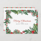 merry chrismas in u postkarte (Vorne/Hinten)