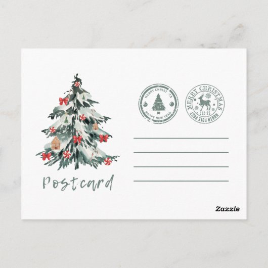 merry chrismas in u postkarte (Rückseite)