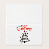 merry chrismas in u visitenkarten (Außenseite Aufgefaltet)